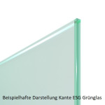 Beispielhafte Darstellung einer ESG-Grünglaskante, Detailbild