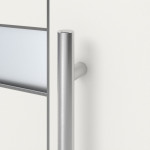 Kneer Haustür Alu AT72 1AF 208 RAL 9016-RAL 9016 Detail Drücker