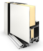 Kneer Haustür Alu AT72 1AF 208 RAL 9016-RAL 9016 Detail Querschnitt