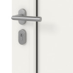 Kneer Haustür Alu AT72 1AF 701 RAL 9016-RAL 9016 Detail Oberfläche