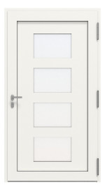 Kneer Haustür Alu AT72 1AF 702 RAL 9016-RAL 9016 Frontansicht innen