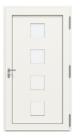 Kneer Haustür Alu AT72 1AF 706 RAL 9016-RAL 9016 Frontansicht innen