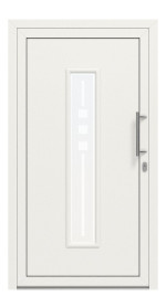 Interio Haustür Alu 5-Sterne 1147 RAL 9016-RAL 9016 Frontansicht außen