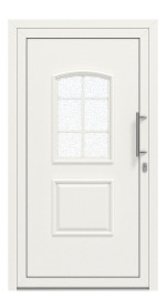 Interio Haustür Alu 5-Sterne 1155 RAL 9016-RAL 9016 Frontansicht außen