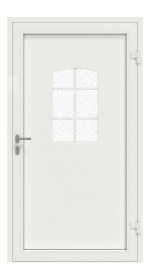 Interio Haustür Alu 5-Sterne 1155 RAL 9016-RAL 9016 Frontansicht innen
