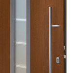 Hörmann Haustür Thermo46 700 Golden Oak-Golden Oak Detail Drücker