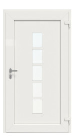 Interio Haustür Kunststoff 4-Sterne 1110 RAL 9016-RAL 9016 Frontansicht innen