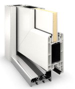 Interio Haustür Kunststoff 4-Sterne 1110 RAL 9016-RAL 9016 Detail Querschnitt
