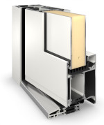 Weru Haustür SEDOR-home H13126-G RAL 9016-RAL 9016 Detail Querschnitt