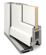 Weru Haustür AVIDA-home H13127-G RAL 9016-RAL 9016 Detail Querschnitt