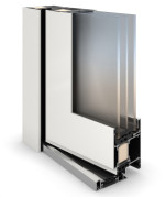 Splendoor Haustür LIGHT L1010 RAL 9016-RAL 9016 Detail Querschnitt