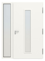 Hörmann Haustür Thermo46 020 mit Seitenteil RAL 9016-RAL 9016 Frontansicht innen