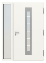 Hörmann Haustür Thermo46 750 mit Seitenteil RAL 9016-RAL 9016 Frontansicht innen