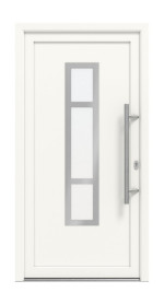 Meeth Haustür Signum Exklusiv PVC 87 RAL 9016-RAL 9016 Frontansicht außen