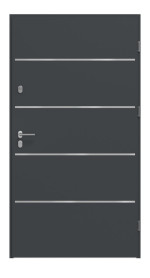 Haustür System S68 2ZA Atena RAL 7016-RAL 7016 Frontansicht innen