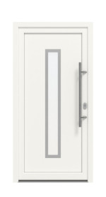 Haustür Kunststoff Premium F003 RAL 9016-RAL 9016 Frontansicht außen