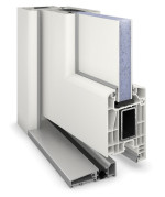 Haustür Kunststoff Premium F015 RAL 9016-RAL 9016 Detail Querschnitt
