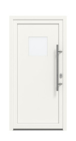 Haustür Kunststoff Premium F017 RAL 9016-RAL 9016 Frontansicht außen
