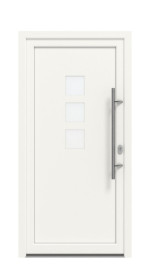 Haustür Kunststoff Premium F024 RAL 9016-RAL 9016 Frontansicht außen