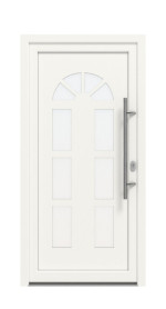 Haustür Kunststoff Premium F026 RAL 9016-RAL 9016 Frontansicht außen