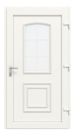 Haustür Kunststoff Premium T002 RAL 9016-RAL 9016 Frontansicht innen