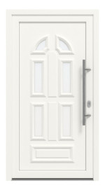Haustür Kunststoff Premium T023 RAL 9016-RAL 9016 Frontansicht außen