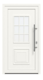 Haustür Kunststoff Premium T029 RAL 9016-RAL 9016 Frontansicht außen