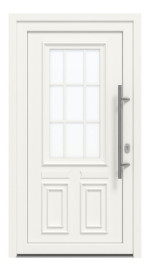 Haustür Kunststoff Premium T036 RAL 9016-RAL 9016 Frontansicht außen