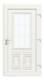 Haustür Kunststoff Premium T036 RAL 9016-RAL 9016 Frontansicht innen