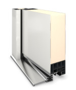 Interio Energiespar-Haustür Stahl-Alu Motiv B07 RAL 9016-RAL 9016 Detail Querschnitt