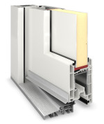 Meeth Haustür Optima 84 RAL 9016-RAL 9016 Detail Querschnitt