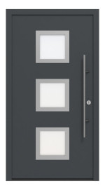 Hörmann Haustür ISOPRO Secur IPS 810 RAL 7016-RAL 7016 Frontansicht außen