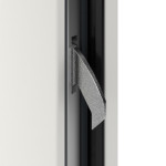 Interio Energiespar-Haustür Stahl-Alu Black Design Motiv B02 RAL 9016-RAL 9016 Detail Schließer