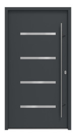 Haustür System S68 ZL Westa RAL 7016-RAL 7016 Frontansicht außen