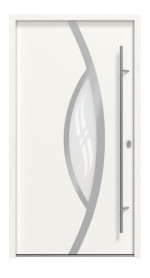 Haustür System S68 ZL Gaja RAL 9016-RAL 9016 Frontansicht außen