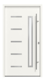 Haustür System S68 ZL Juventus RAL 9016-RAL 9016 Frontansicht außen