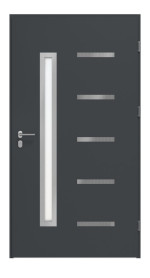Haustür System S68 ZL Juventus RAL 7016-RAL 7016 Frontansicht innen