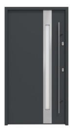 Haustür System S68 2ZA Temidas RAL 7016-RAL 7016 Frontansicht außen