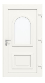 Haustür Kunststoff Premium Plus T045 RAL 9016-RAL 9016 Frontansicht innen