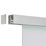 FLEXO Schiebetürsystem Finesse Eloxal Silber Abstandshalter doppelt