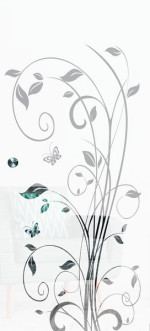 Bild von Flowers 1 Mattprint Schiebetür Ganzglas mit Motiv klar - Erkelenz