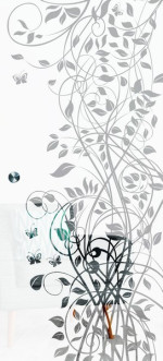 Bild von Flowers 3 Mattprint Schiebetür Ganzglas mit Motiv klar - Erkelenz