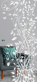 Bild von Flowers 3 Mattprint Schiebetür Ganzglas mit Motiv matt - Erkelenz