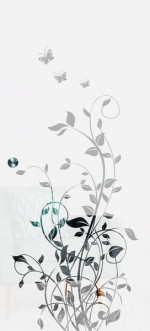 Bild von Flowers 5 Mattprint Schiebetür Ganzglas mit Motiv klar - Erkelenz