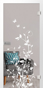 Bild von Flowers 5 Mattprint Glastür mit Motiv matt - Erkelenz