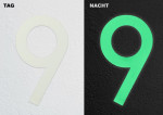 nachtleuchtende Hausnummer 9 Tag weiß - Südmetall