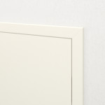 Detailansicht der geschlossenen Tür von Innentür-Set Klassik Weiß A 223 PortaLit Stumpfeinschlagend mit Zarge und Drücker
