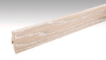 Eiche Polarweiße Gekälkt Echtholzfurnierte Fußleiste Profil 3 PK (2380 x 20 x 60 mm) - MEISTER