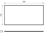 technische Zeichnung Notausgangsschild rechts