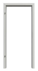 Frontbild Zarge für Rauchschutztüren mit Exklusiv-Kante Uni grau Perlstruktur RAL 7035